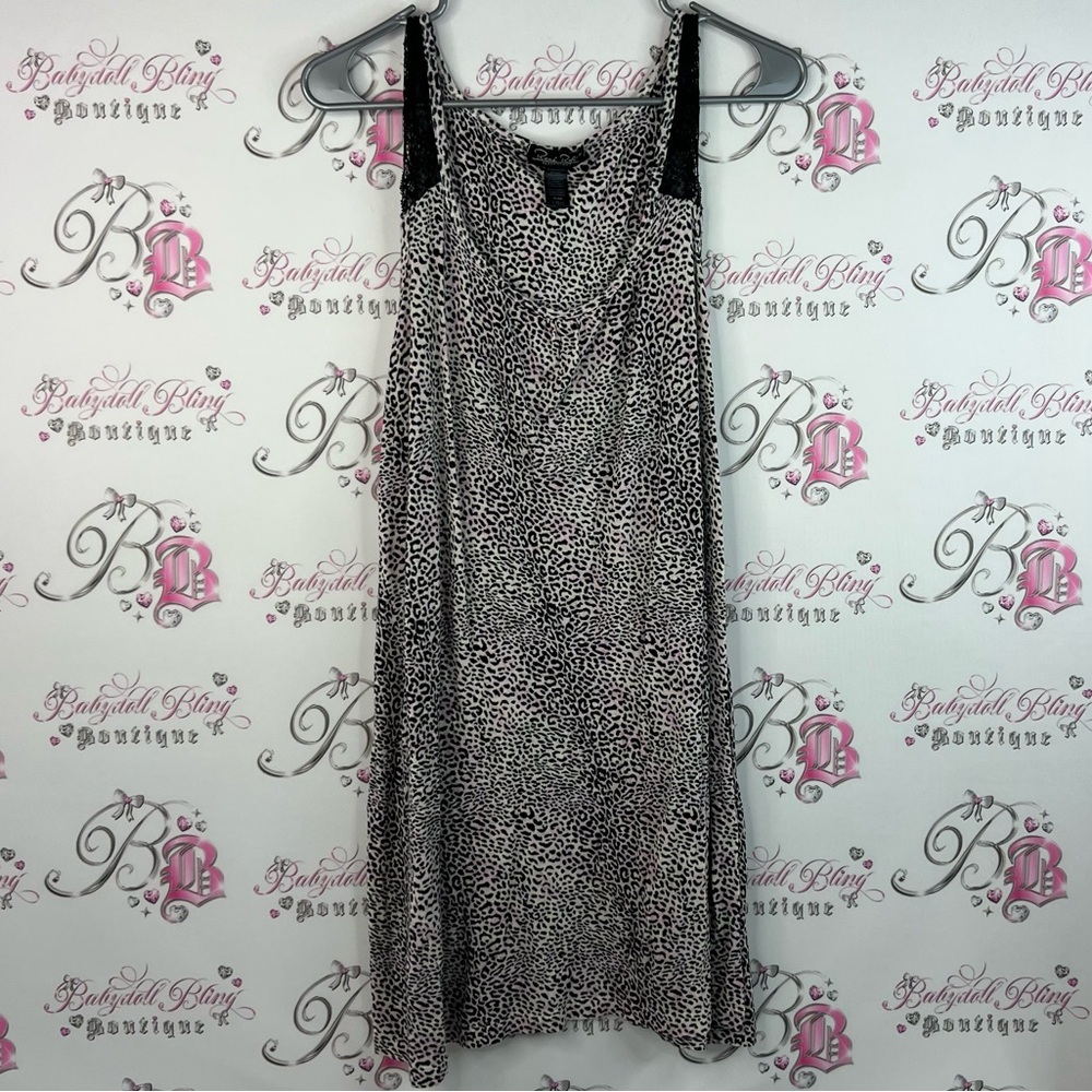 Reue rife dress stretchy soft Elegant Black pink White Leopard Print Camisole